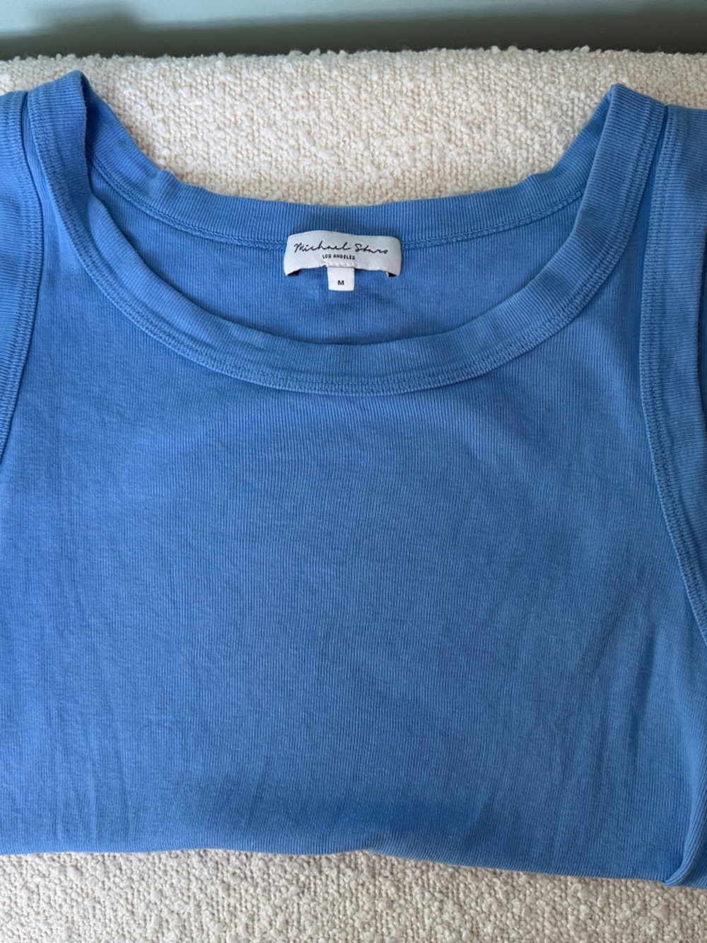 Classic Blue Ribbed Tank Top - Picture 1 of 1